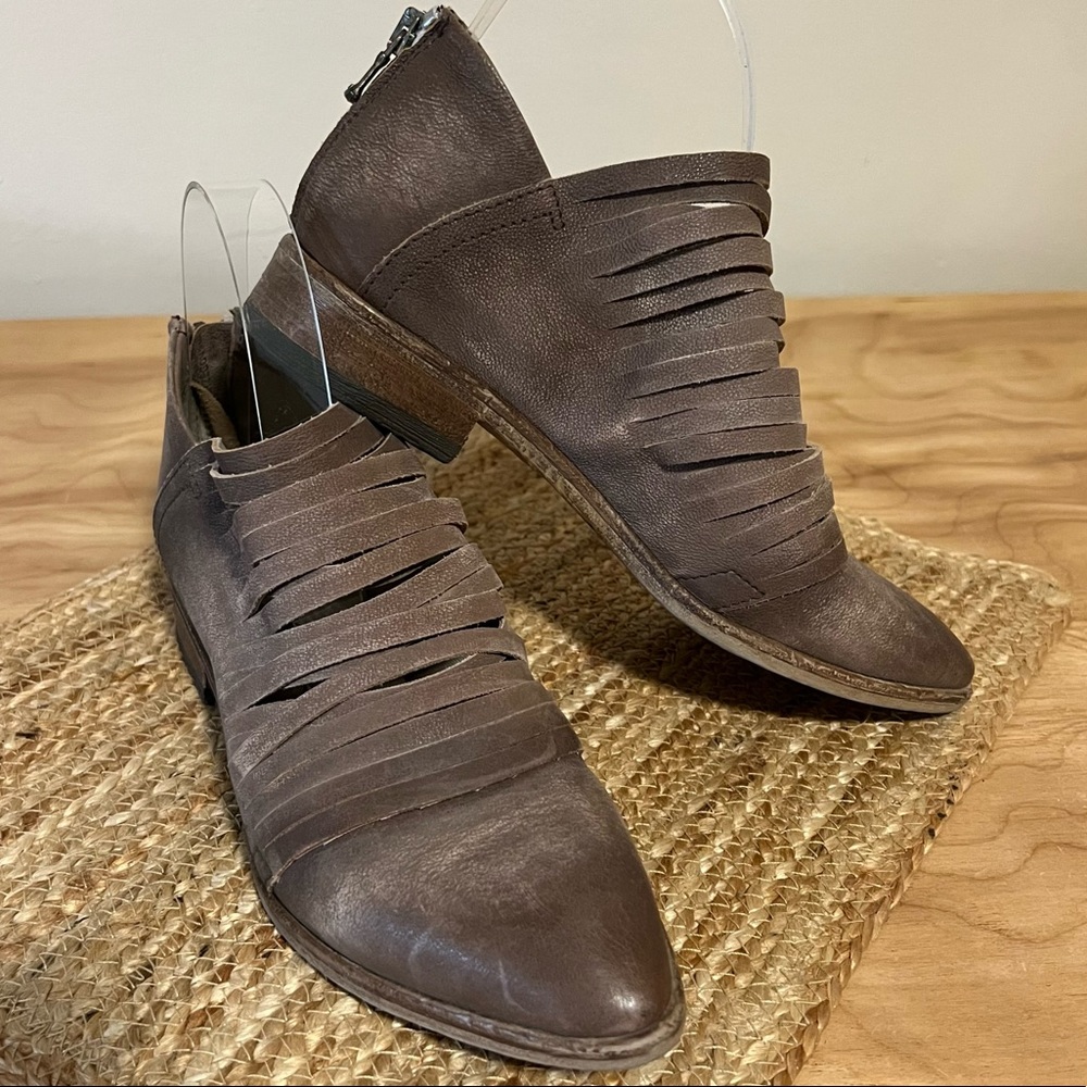 Free People Lost Valley Tan Leather Boots